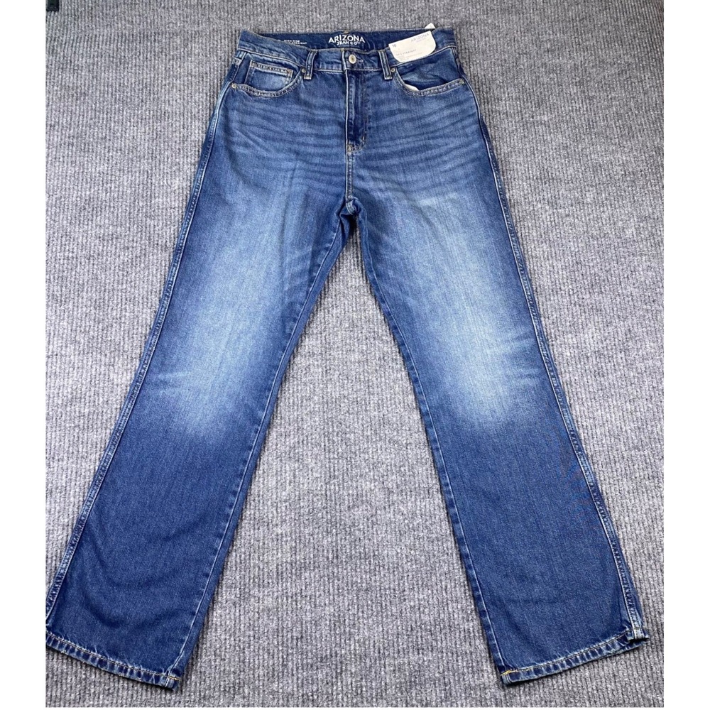 Arizona Jean Co 90s Straight Jeans Womens 10 Blue Dark Oak High Rise Denim Retro